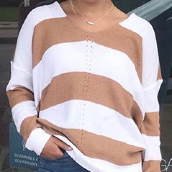 Lightweight Striped Knit Sweater - Picture 1 of 4